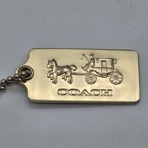 Coach Gold Metal Carriage Hangtag 1.5"